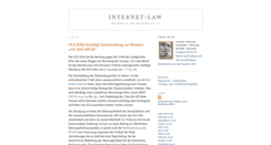 Desktop Screenshot of blog.internet-law.de