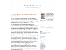 Tablet Screenshot of blog.internet-law.de